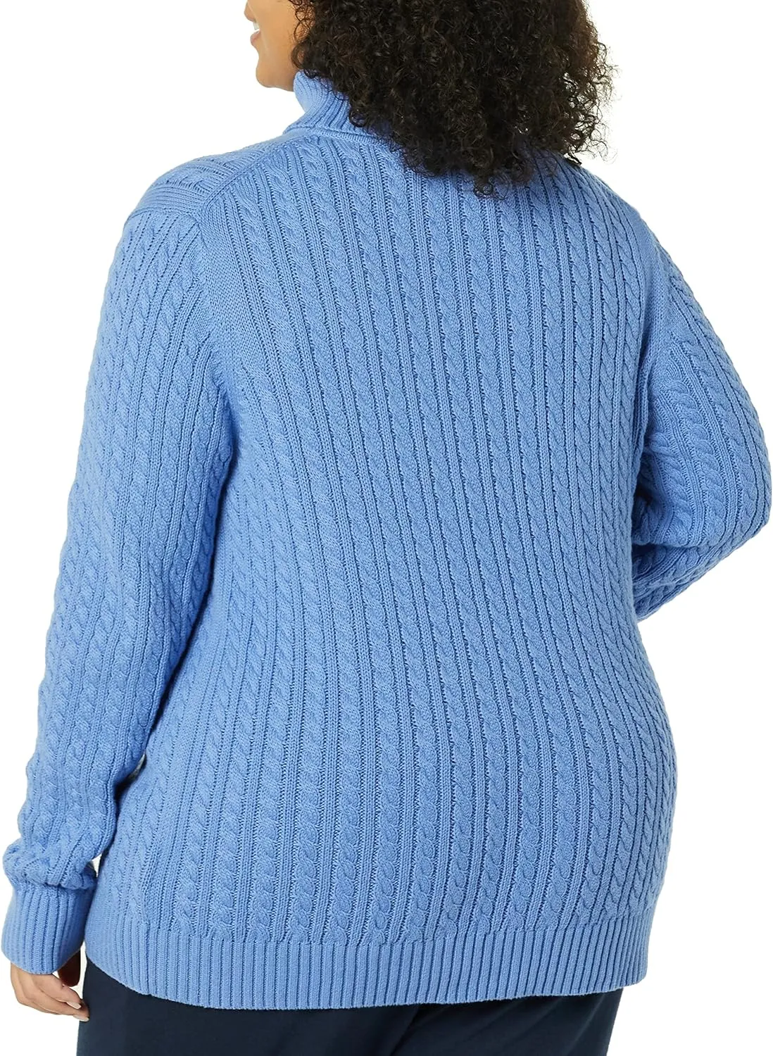 Amazon Essentials Women's Fisherman Cable Turtleneck Sweater (Available in Plus Size)
