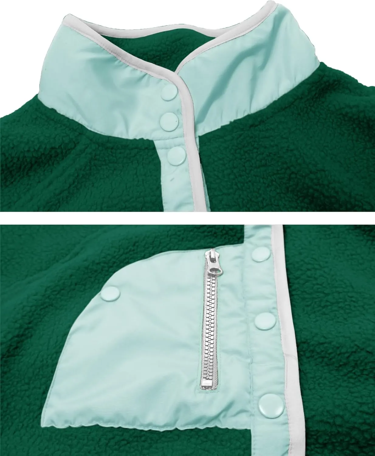AMEBELLE Womens Lightweight Fleece Pullover Jacket Cropped Fall Winter Fuzzy Sherpa Jacket Sweatshirt Coat with Pockets