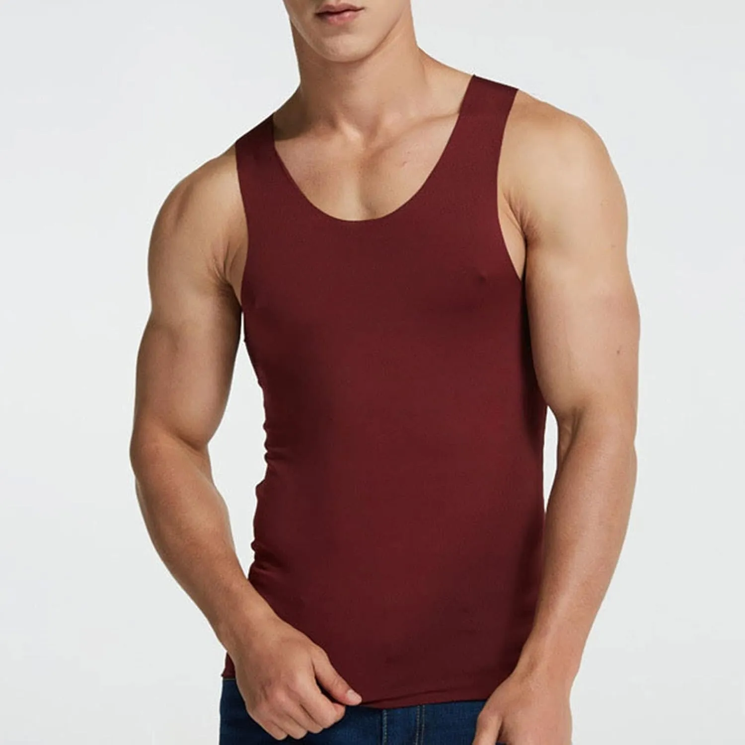 Big and Tall Tank Tops for Men Sleeveless Gym Workout Summer Muscle Tee Vest Athletic Sports Compression Undershirt