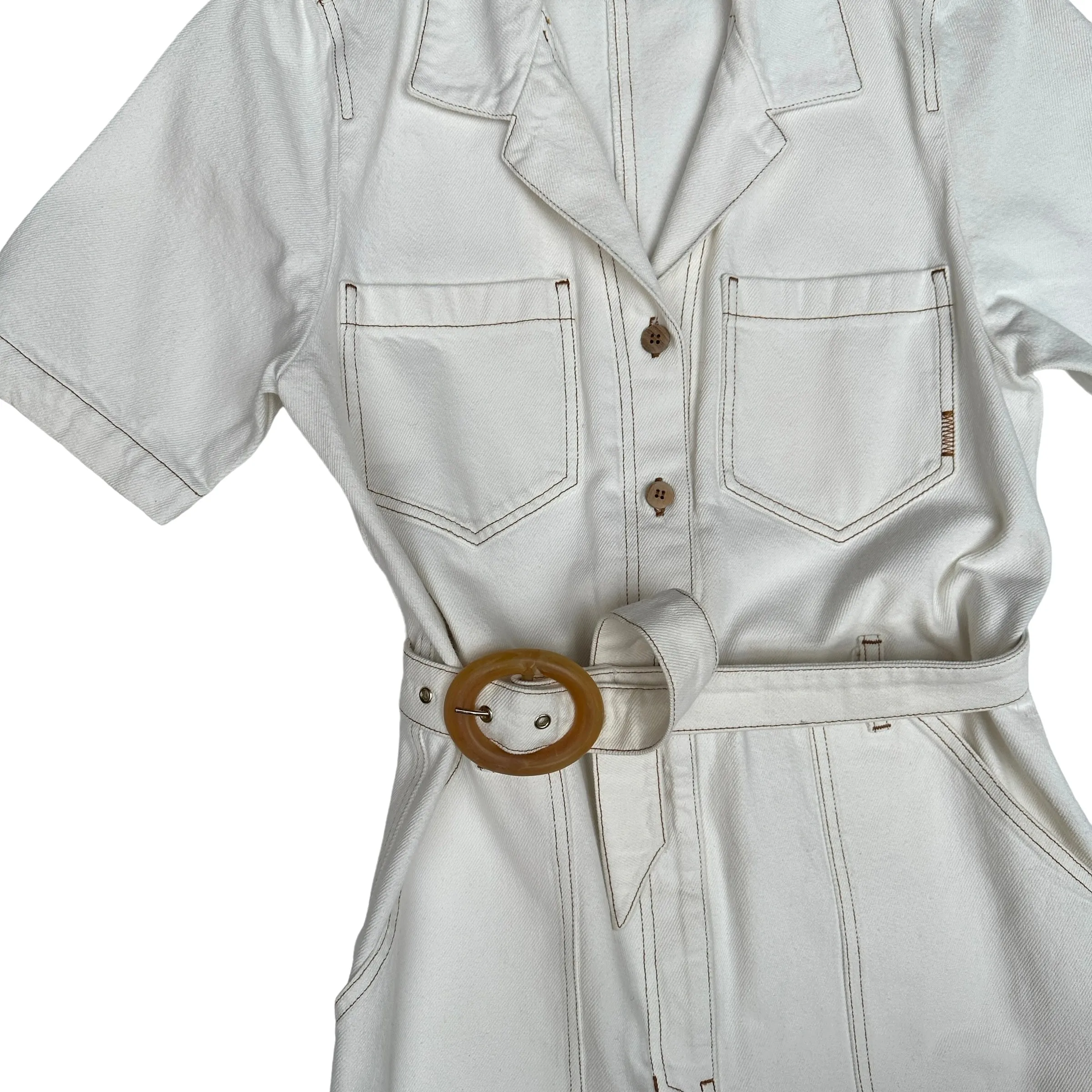 Cream Overalls - S