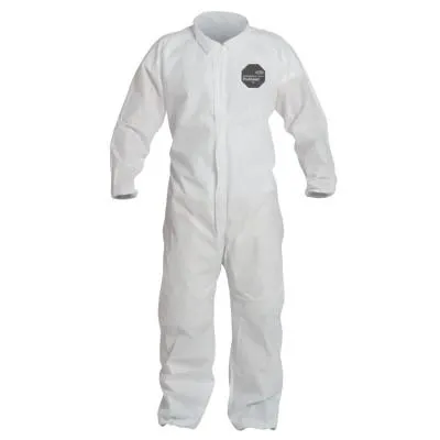 DuPont™ Proshield 10 Coveralls White with Elastic Wrists and Ankles, White, 4X-Large, PB125SW-4XL