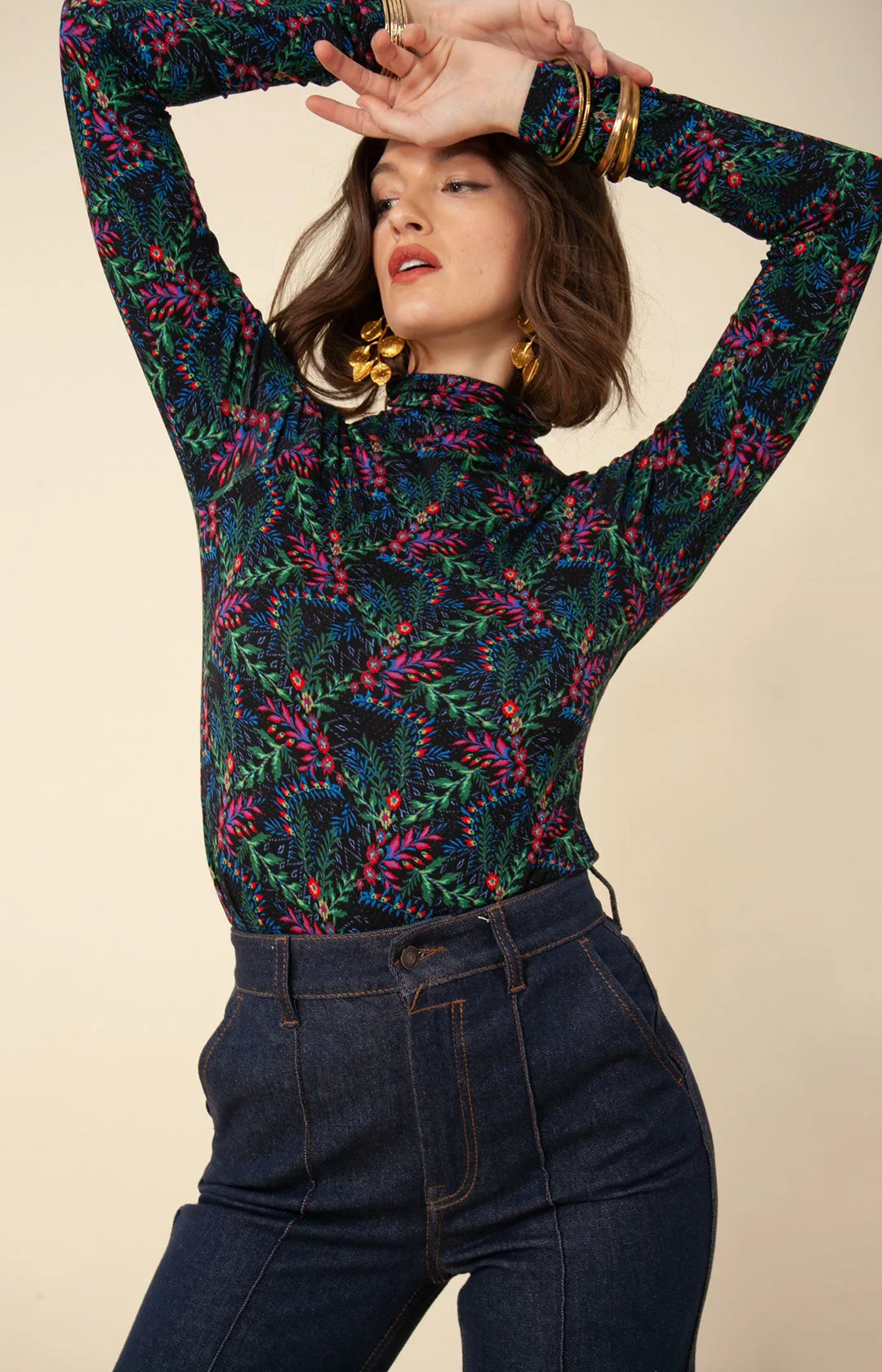 Lilou Jersey Turtleneck Top