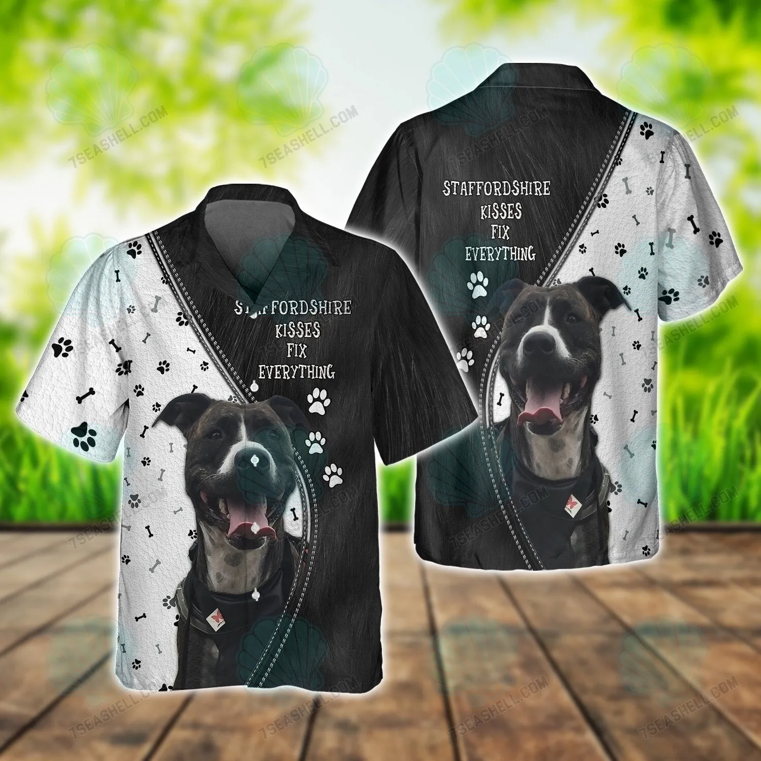 Staffordshire Bull Terrier 3D Full Print, Perfect Christmas Shirt for Dog Lovers