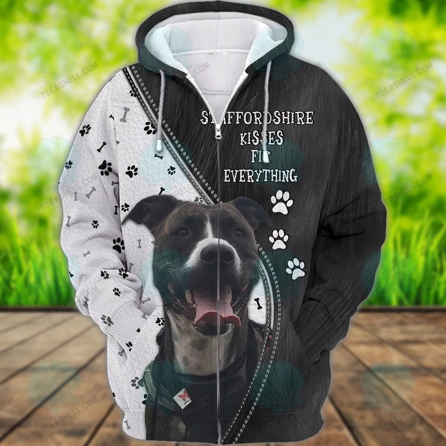 Staffordshire Bull Terrier 3D Full Print, Perfect Christmas Shirt for Dog Lovers