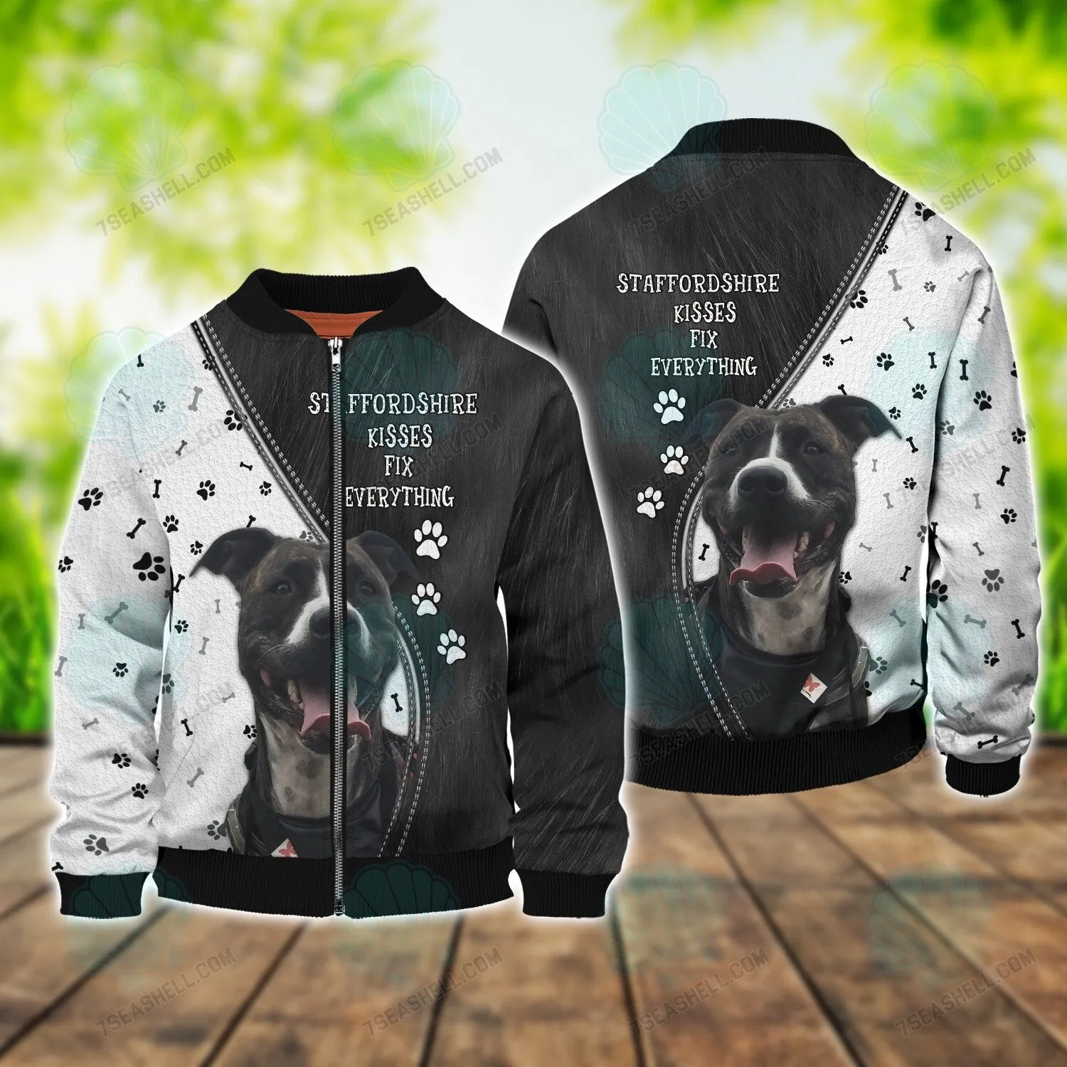 Staffordshire Bull Terrier 3D Full Print, Perfect Christmas Shirt for Dog Lovers