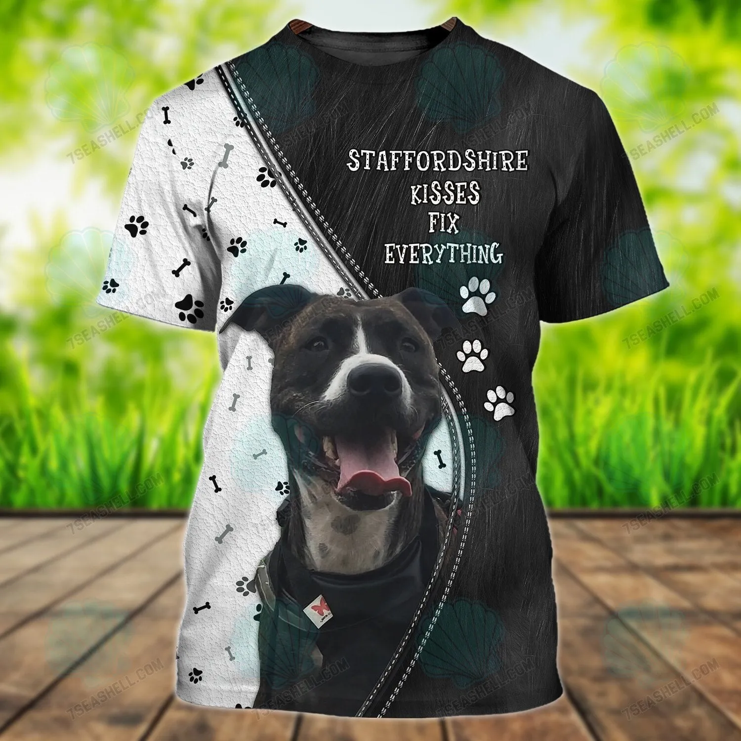 Staffordshire Bull Terrier 3D Full Print, Perfect Christmas Shirt for Dog Lovers