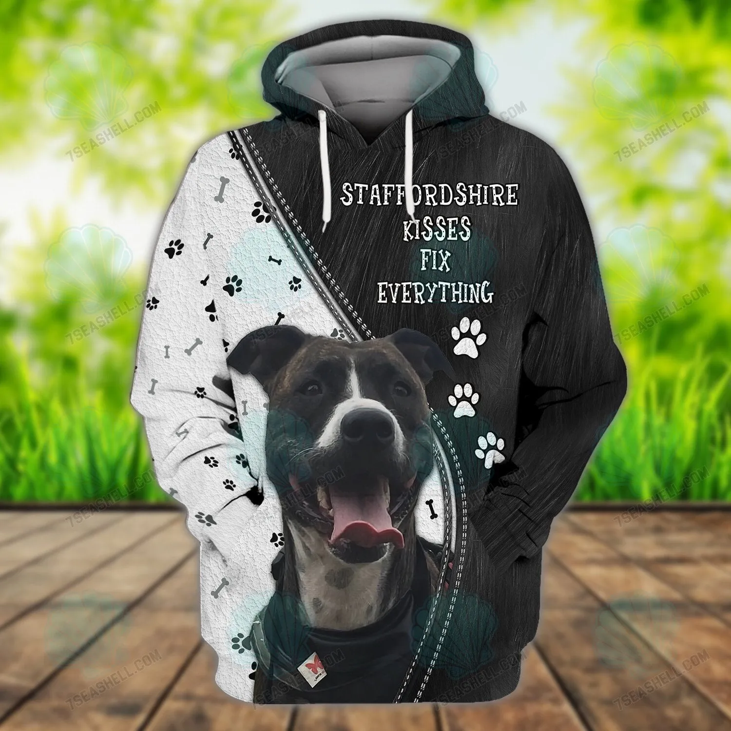 Staffordshire Bull Terrier 3D Full Print, Perfect Christmas Shirt for Dog Lovers