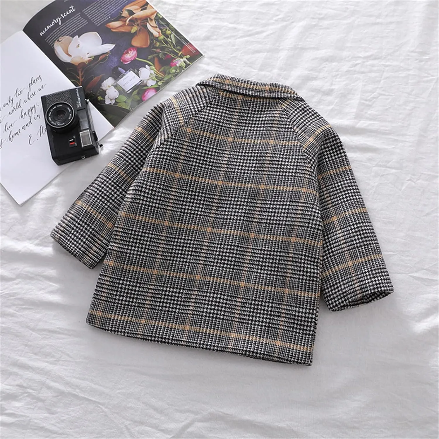 Toddler Boys Double Breasted Wool Coat Winter Warm Trench Coat Kids Jacket Outwear Clothes Elegant Kids Wool Collar Coat