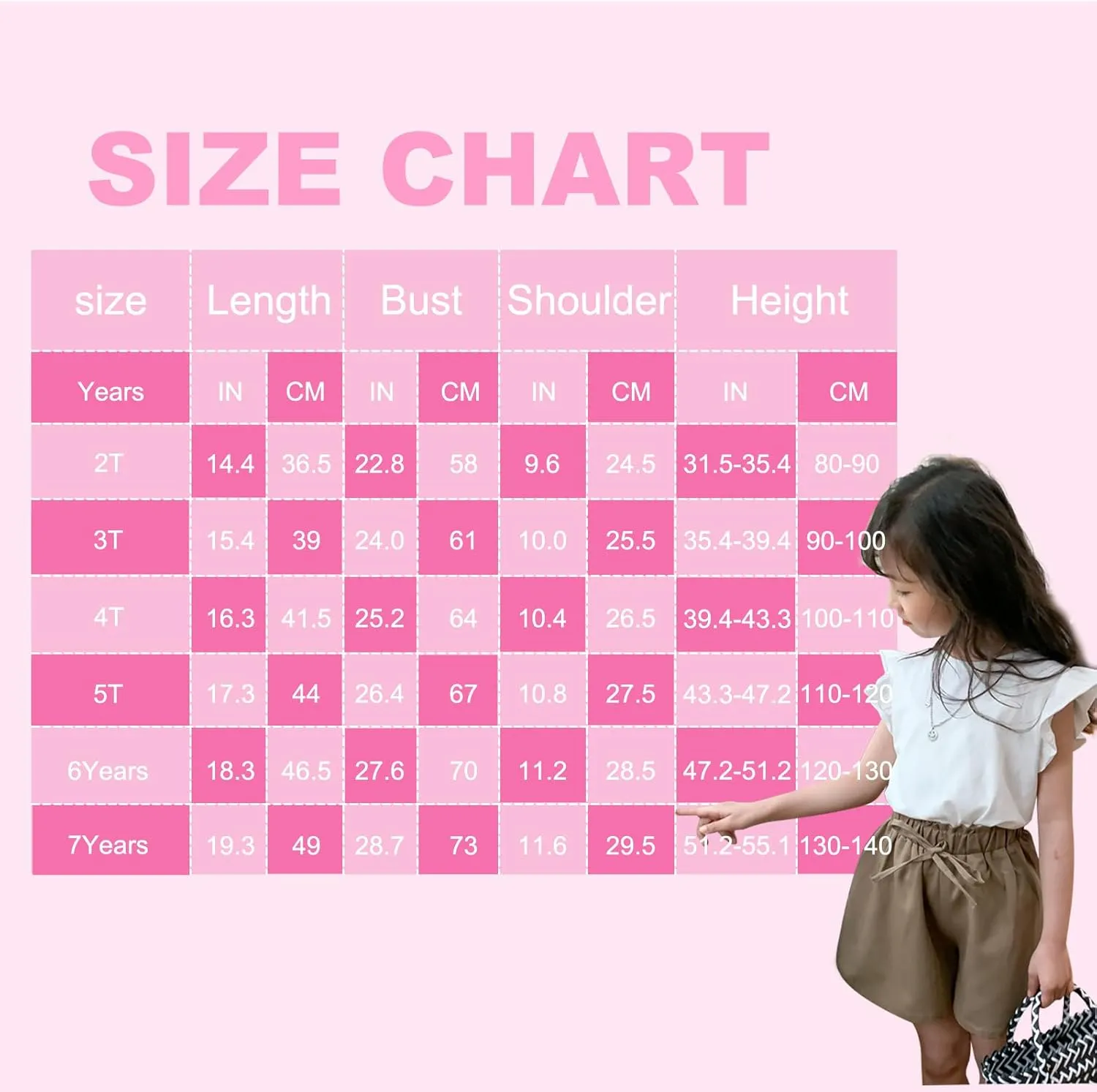 Toddler Girls Ruffle Sleeve T-Shirt Plain Tank Tops Basic Blouse for Girl