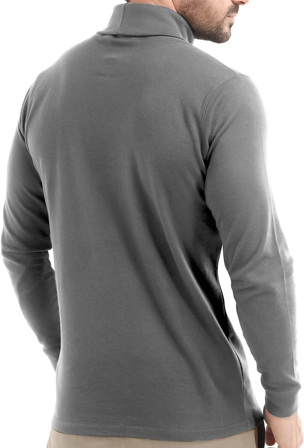 Utopia Wear Men's Turtleneck Slim Fit Lightweight Pullover Top