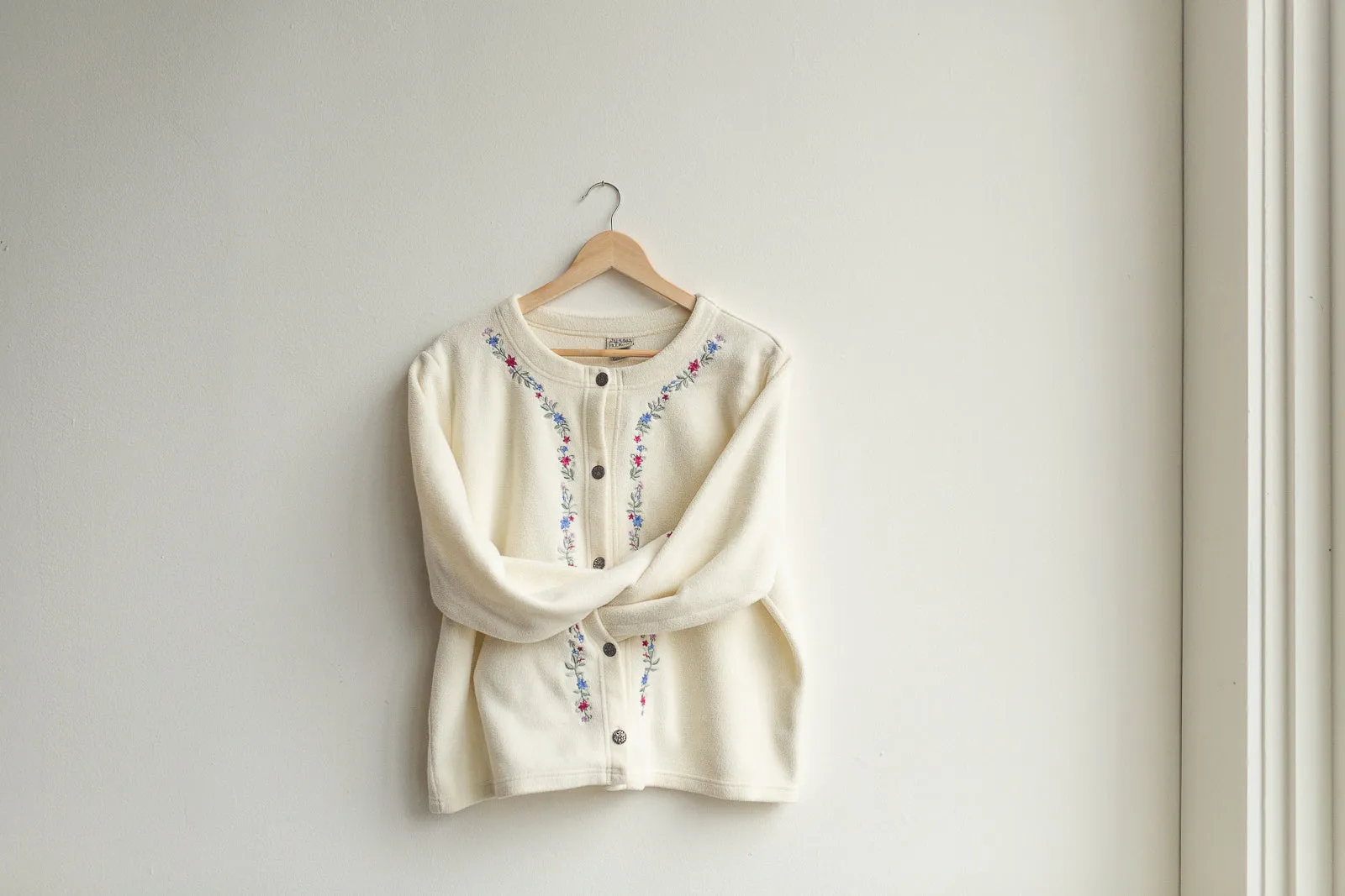 Vintage Embroidered Fleece Coat