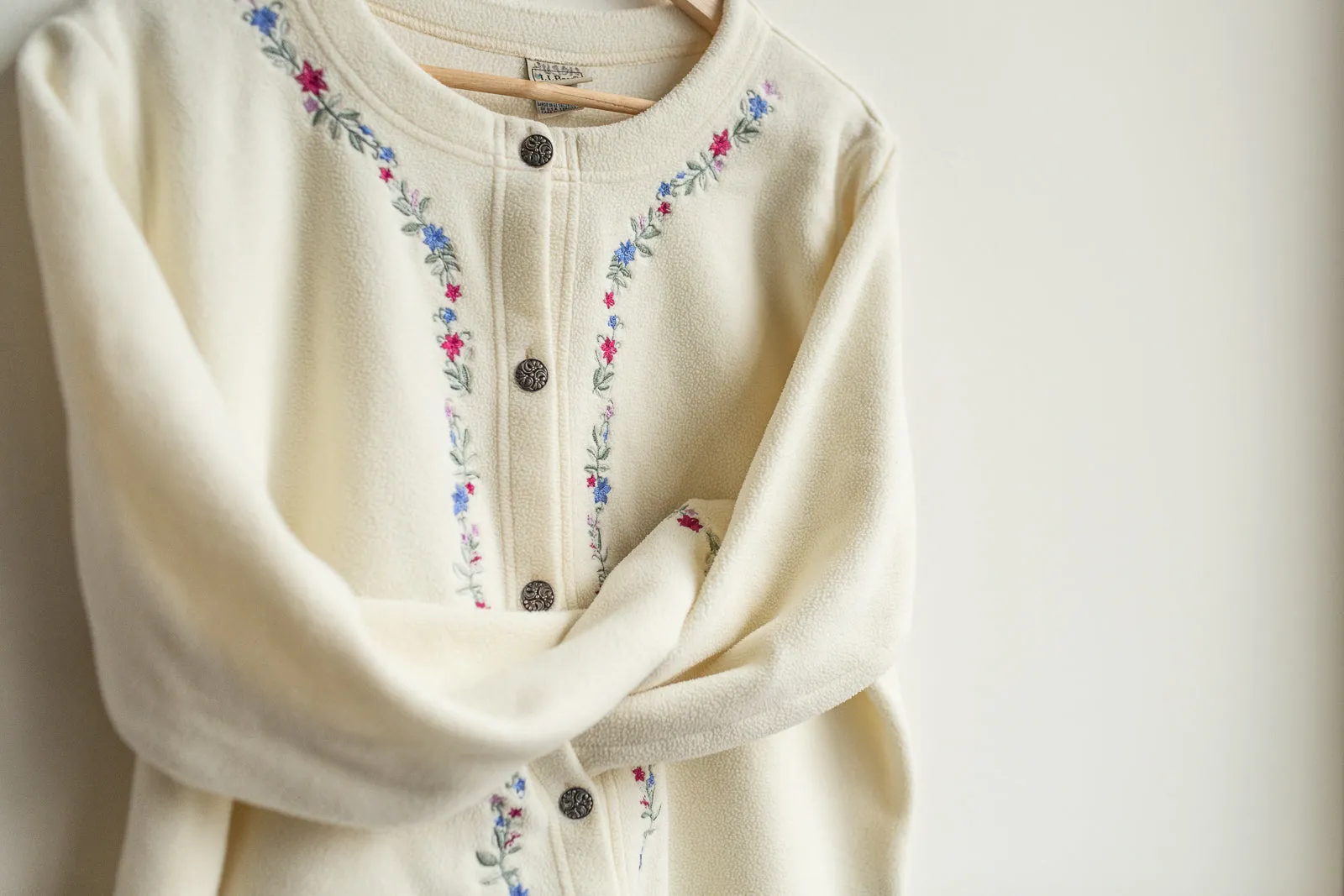 Vintage Embroidered Fleece Coat